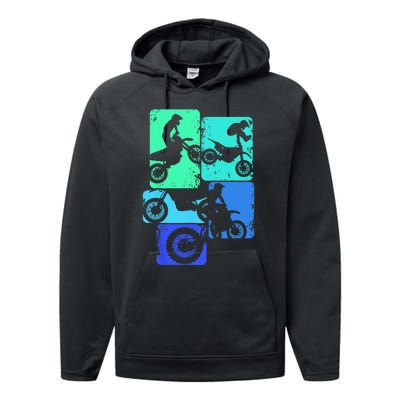 Dirt Bike Rider Motocross Enduro Dirt Biking Performance Fleece Hoodie