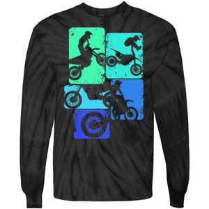 Dirt Bike Rider Motocross Enduro Dirt Biking Tie-Dye Long Sleeve Shirt