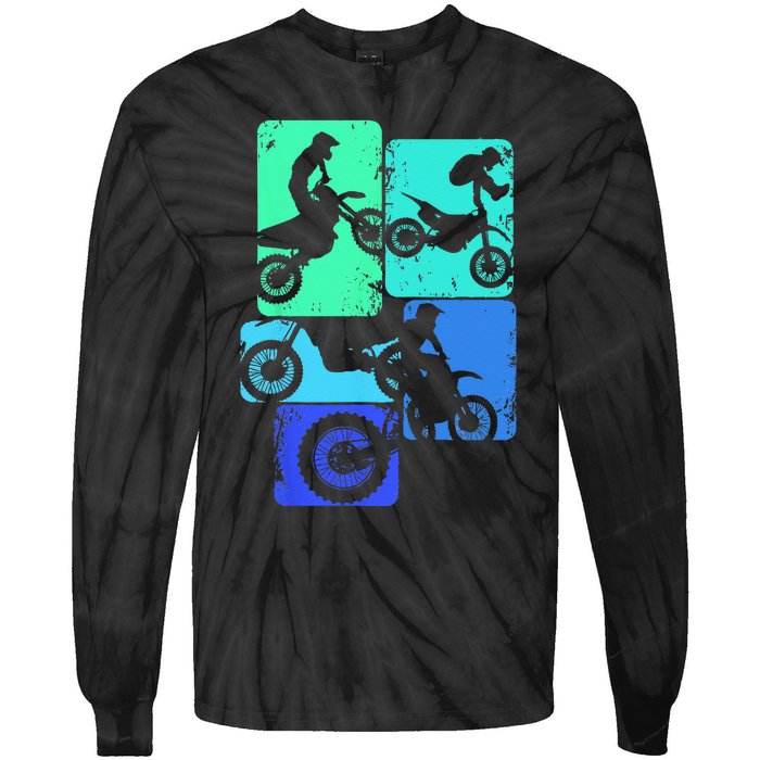 Dirt Bike Rider Motocross Enduro Dirt Biking Tie-Dye Long Sleeve Shirt