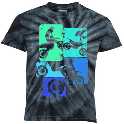 Dirt Bike Rider Motocross Enduro Dirt Biking Kids Tie-Dye T-Shirt