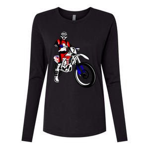 Dirt Bike Rider Motocross Enduro Dirt Biking Kids Men Womens Cotton Relaxed Long Sleeve T-Shirt