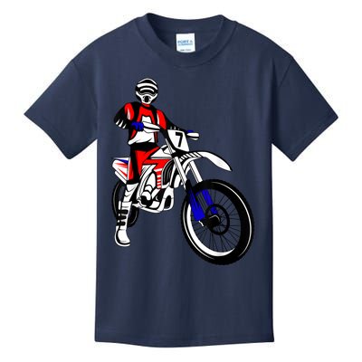 Dirt Bike Rider Motocross Enduro Dirt Biking Kids Men Kids T-Shirt