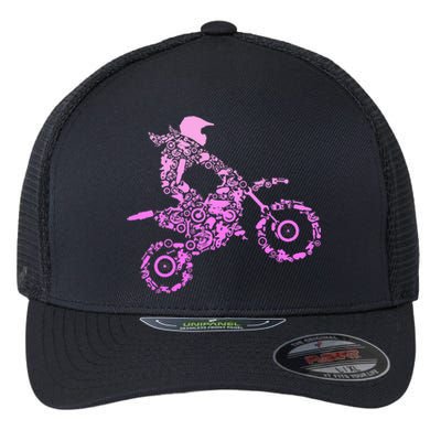 Dirt Bike Rider Motocross Enduro Dirt Biking Flexfit Unipanel Trucker Cap