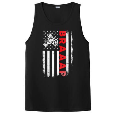 Dirt Bike Racing USA US American Flag Botocross PosiCharge Competitor Tank