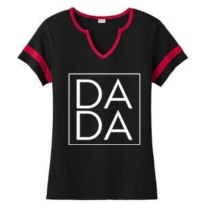 Dada Boxed Retro Fathers Day Ladies Halftime Notch Neck Tee