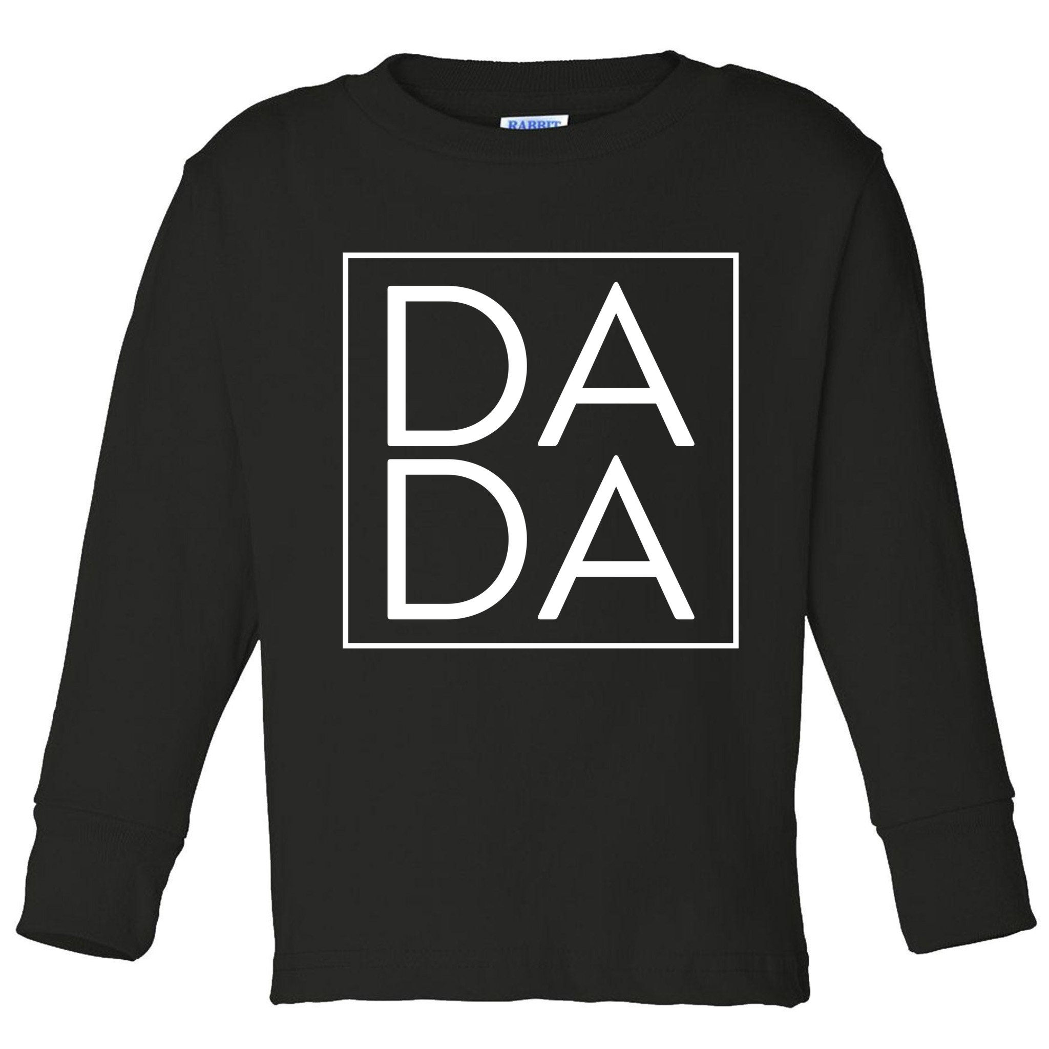 Dada Boxed Retro Fathers Day Toddler Long Sleeve Shirt