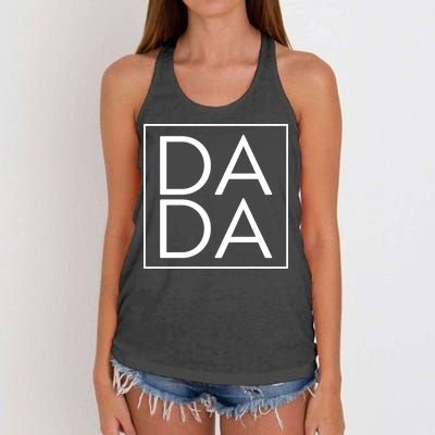 Dada Boxed Retro Fathers Day Women's Knotted Racerback Tank