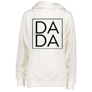 Dada Boxed Retro Fathers Day Womens Funnel Neck Pullover Hood