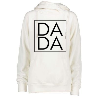 Dada Boxed Retro Fathers Day Womens Funnel Neck Pullover Hood