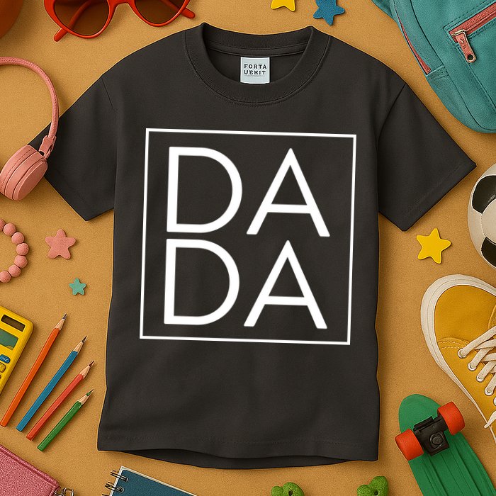Dada Boxed Retro Fathers Day Kids T-Shirt