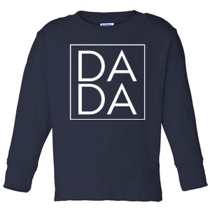 Dada Boxed Retro Fathers Day Toddler Long Sleeve Shirt