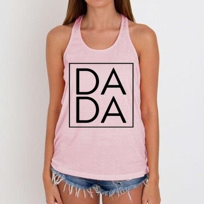 Dada Boxed Retro Fathers Day Women's Knotted Racerback Tank