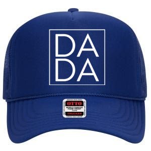 Dada Boxed Retro Fathers Day High Crown Mesh Back Trucker Hat