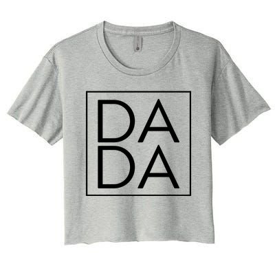 Dada Boxed Retro Fathers Day Women's Crop Top Tee