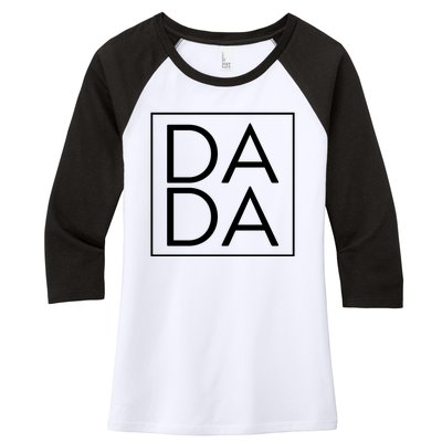 Dada Boxed Retro Fathers Day Women's Tri-Blend 3/4-Sleeve Raglan Shirt