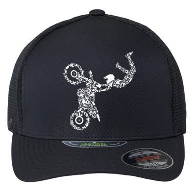 Dirt Bike Rider Motocross Enduro Dirt Biking Flexfit Unipanel Trucker Cap