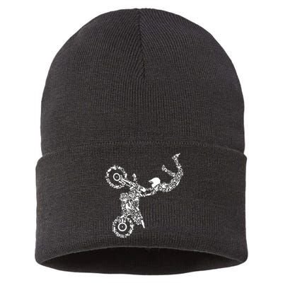 Dirt Bike Rider Motocross Enduro Dirt Biking Sustainable Knit Beanie