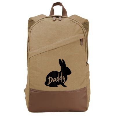 Daddy Bunny Rabbit Father Dad Easter Cotton Canvas Backpack