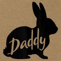 Daddy Bunny Rabbit Father Dad Easter Cotton Canvas Backpack