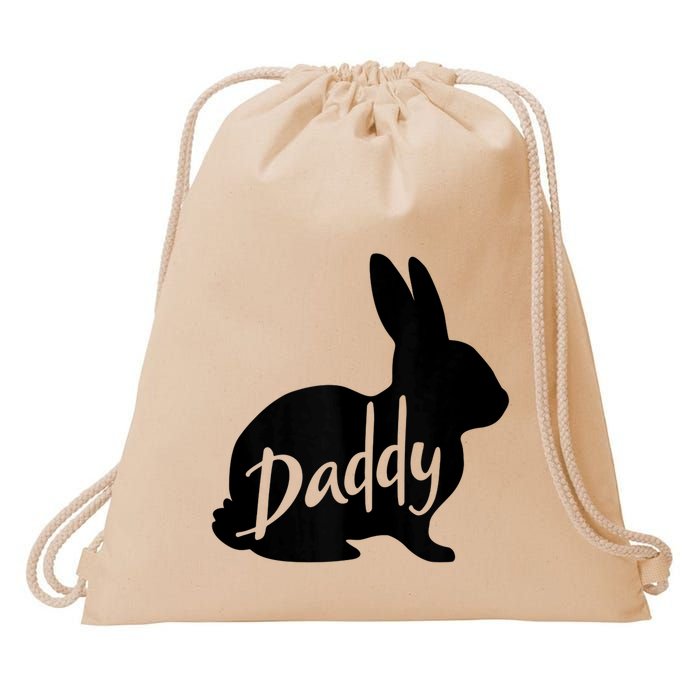 Daddy Bunny Rabbit Father Dad Easter Drawstring Bag