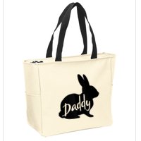 Daddy Bunny Rabbit Father Dad Easter Zip Tote Bag