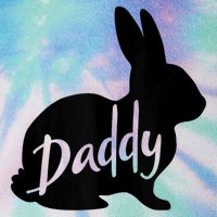Daddy Bunny Rabbit Father Dad Easter Legacy Tie Dye Trucker Hat