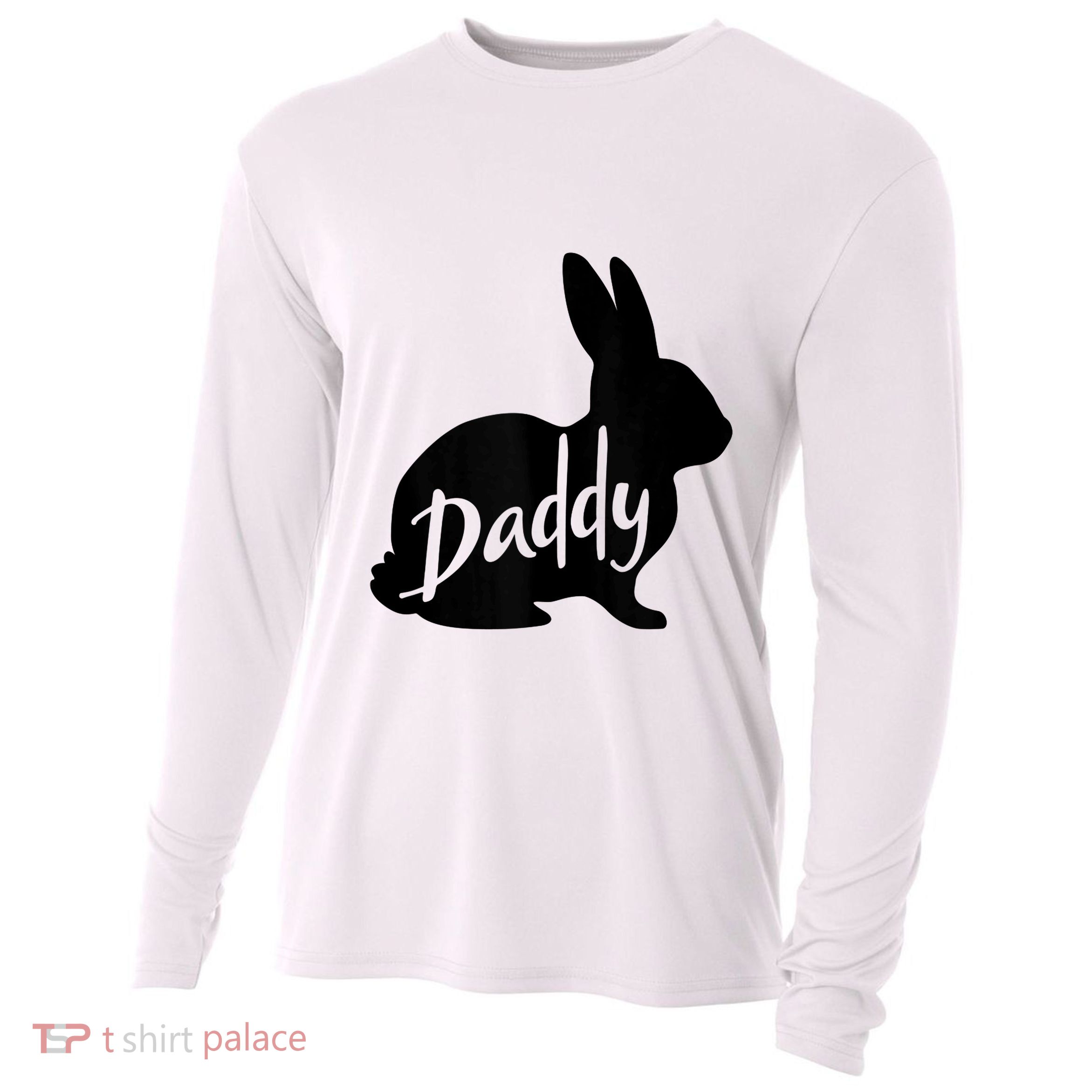 Daddy Bunny Rabbit Father Dad Easter Cooling Performance Long Sleeve Crew