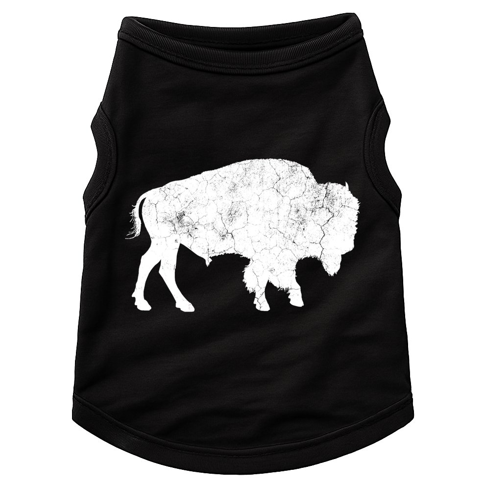 Distressed Buffalo Retro Bison Animal Lover Doggie Tank