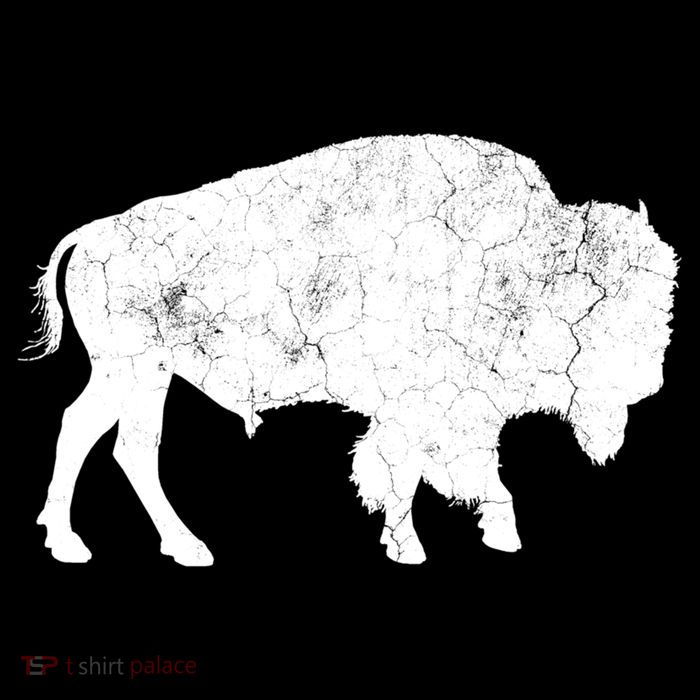 Distressed Buffalo Retro Bison Animal Lover Tall T-Shirt