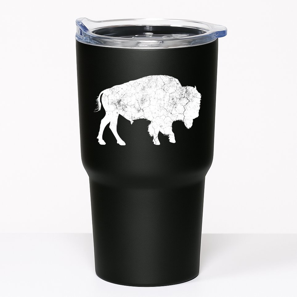 Distressed Buffalo Retro Bison Animal Lover Tumbler