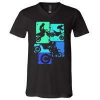 Dirt Bike Rider Motocross Enduro Dirt Biking V-Neck T-Shirt