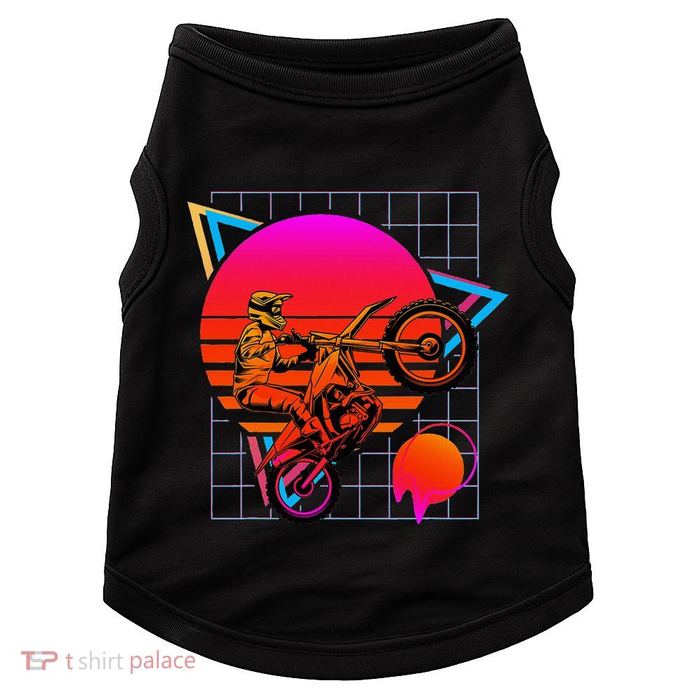 Dirt Bike Retro 80s Style Vintage Motocross Doggie Tank