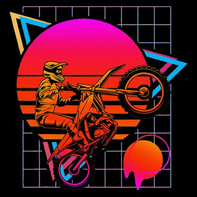 Dirt Bike Retro 80s Style Vintage Motocross T-Shirt