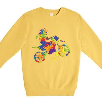 Dirt Bike Rider Motocross Dirt Biking Premium Crewneck Sweatshirt