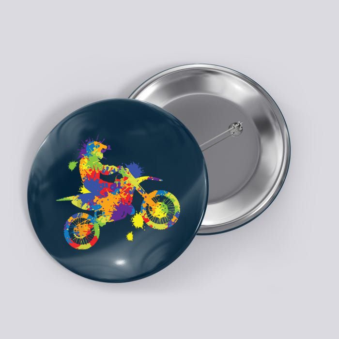 Dirt Bike Rider Motocross Dirt Biking Button