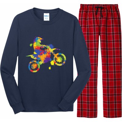 Dirt Bike Rider Motocross Dirt Biking Long Sleeve Pajama Set