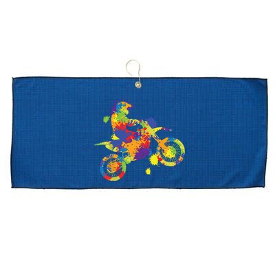 Dirt Bike Rider Motocross Dirt Biking Large Microfiber Waffle Golf Towel