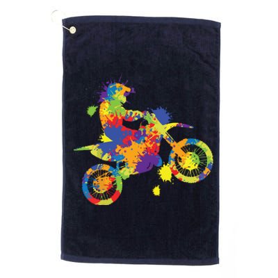 Dirt Bike Rider Motocross Dirt Biking Platinum Collection Golf Towel