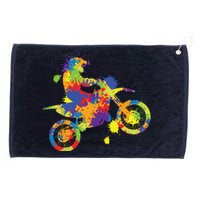 Dirt Bike Rider Motocross Dirt Biking Grommeted Golf Towel