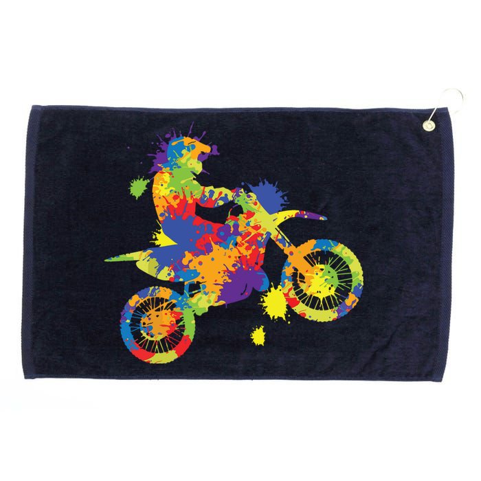 Dirt Bike Rider Motocross Dirt Biking Grommeted Golf Towel