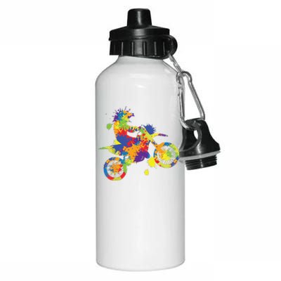 Dirt Bike Rider Motocross Dirt Biking Aluminum Water Bottle