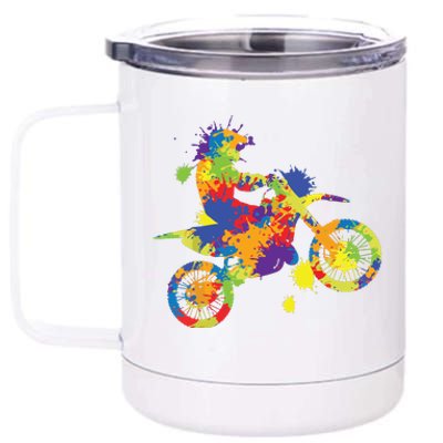 Dirt Bike Rider Motocross Dirt Biking 12 oz Stainless Steel Tumbler Cup