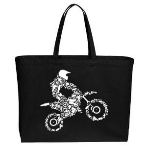 Dirt Bike Rider Motocross Dirt Biking Cotton Canvas Jumbo Tote