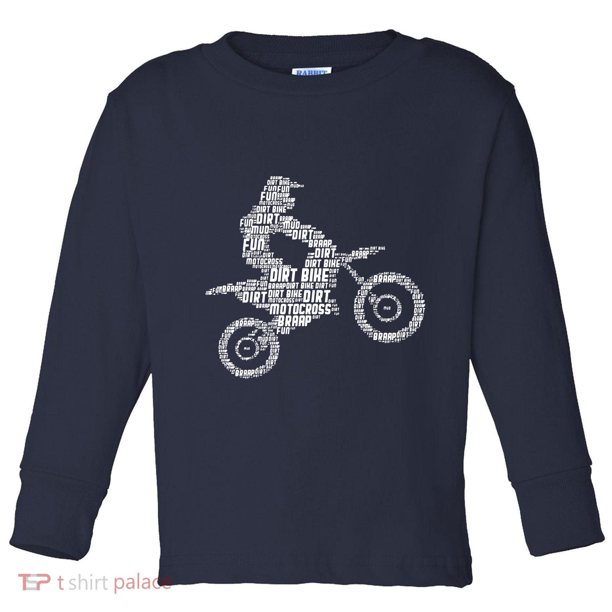 Dirt Bike Rider Motocross Dirt Biking Toddler Long Sleeve Shirt