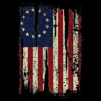 Distressed Betsy Ross American Flag 13 Star Colonies Patriot Drawstring Bag