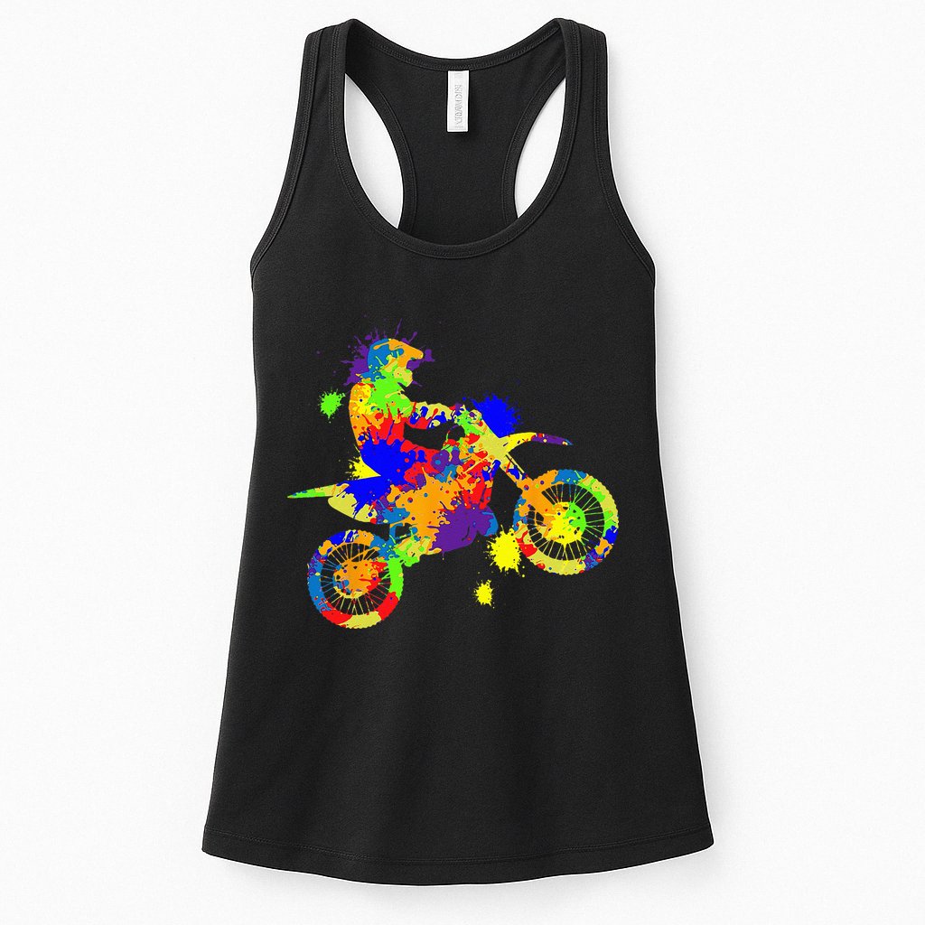 Dirt Bike Rider Motocross Enduro Dirt Biking Womens Tank Top