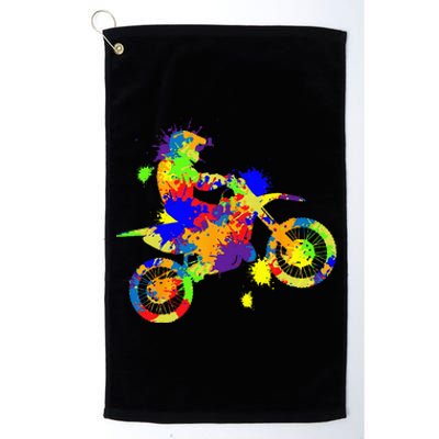 Dirt Bike Rider Motocross Enduro Dirt Biking Platinum Collection Golf Towel