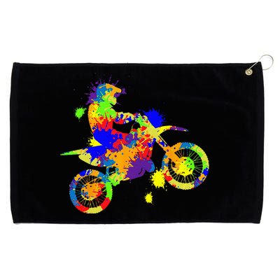 Dirt Bike Rider Motocross Enduro Dirt Biking Grommeted Golf Towel