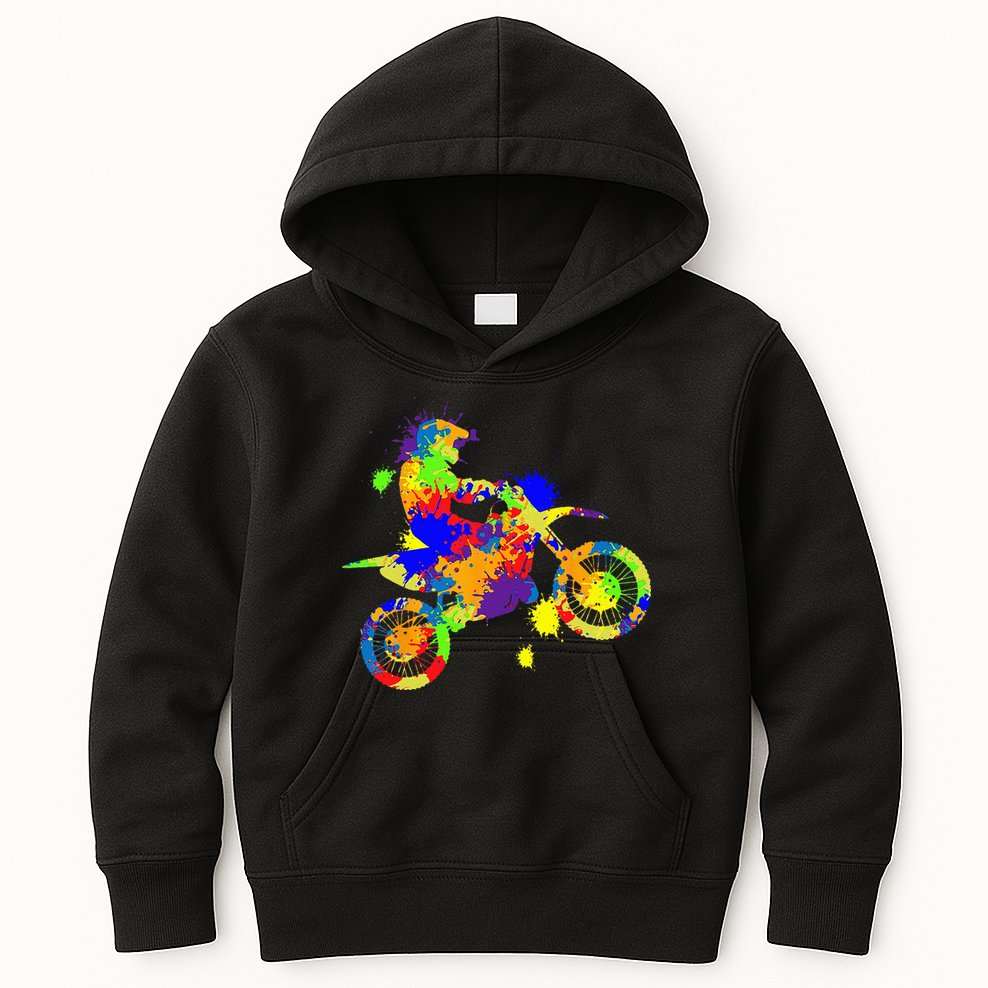 Dirt Bike Rider Motocross Enduro Dirt Biking Kids Hoodie