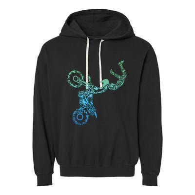 Dirt Bike Rider Motocross Dirt Biking Garment-Dyed Fleece Hoodie